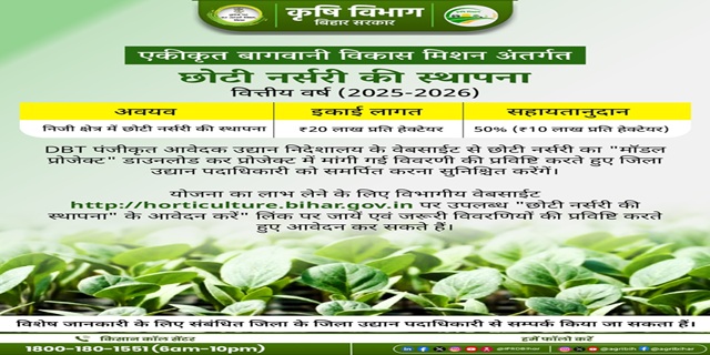 Bihar Choti Nursery Yojana image