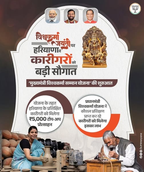 Haryana Mukhyamantri Vishwakarma Samman Yojana Details
