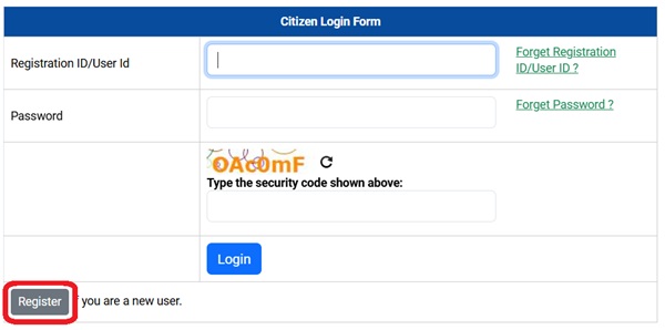 Delhi E district register window
