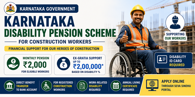 Karnataka Disability Pension & Ex- Gratia Scheme for Construction Workers
