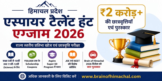 हिमाचल प्रदेश एस्पायर टैलेंट हंट एग्जाम 2026