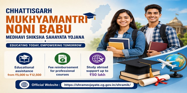  Chhattisgarh Mukhyamantri Noni Babu Medhavi Shiksha Sahayata Yojana