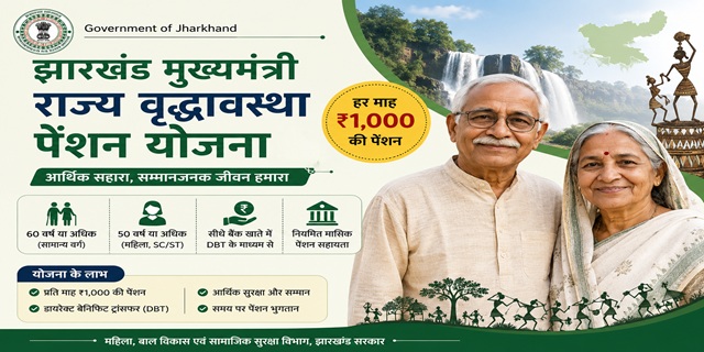  झारखण्ड मुख्यमंत्री राज्य वृद्धावस्था पेंशन योजना
