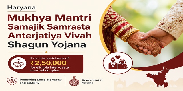 Haryana Mukhya Mantri Samajik Samrasta Antarjatiya Vivah Shagun Yojana