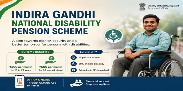 Indira Gandhi National Disability Pension Scheme (IGNDPS) 
