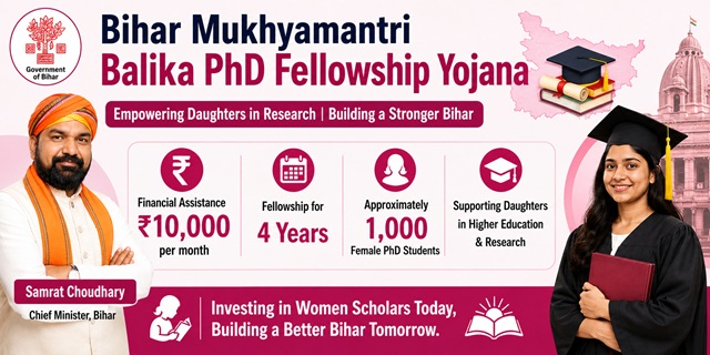 Bihar Mukhyamantri Balika PhD Fellowship Yojana Image
