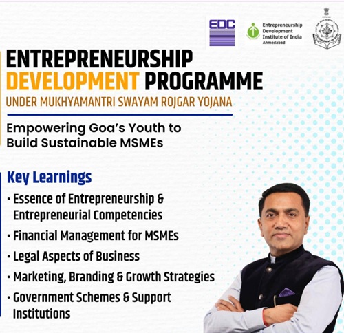 Entrepreneurship development program under Mukhyamantri Swayam Rojgar Yojana (MSRY) 