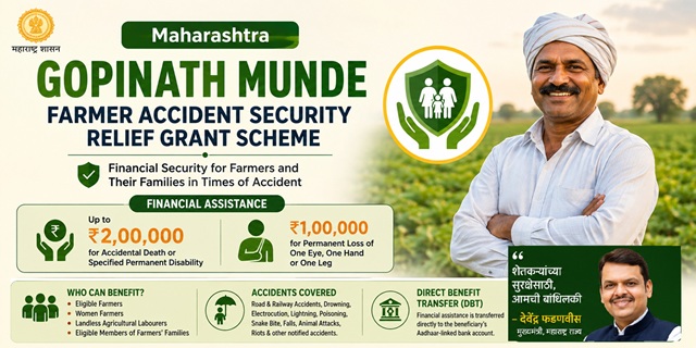 Maharashtra Gopinath Munde Farmer Accident Security Relief Grant Scheme Image