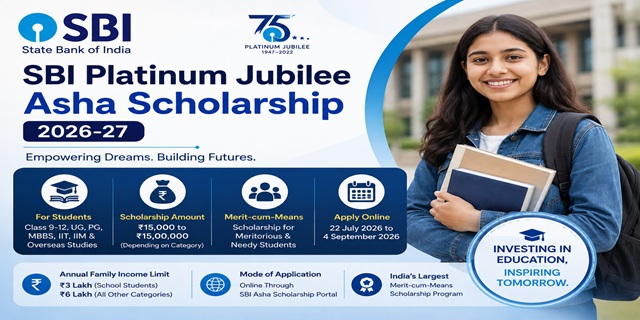 SBI Platinum Jubilee Asha Scholarship 2026-27