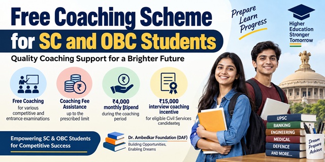 Free Coaching Scheme for SC and OBC Students Image