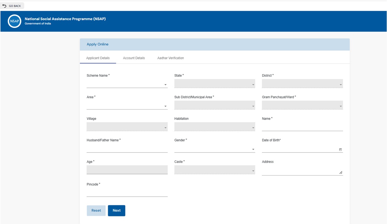 Select the National Family Benefit Scheme