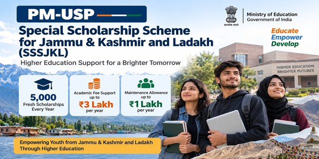 PM-USP Special Scholarship Scheme for Jammu & Kashmir and Ladakh