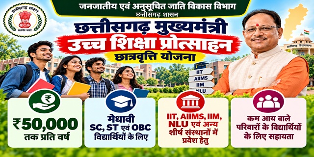 छत्तीसगढ़ मुख्यमंत्री उच्च शिक्षा प्रोत्साहन छात्रवृत्ति योजना इमेज