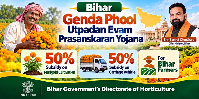 Bihar Genda Phool Utpadan Evam Prasanskaran Yojana Image