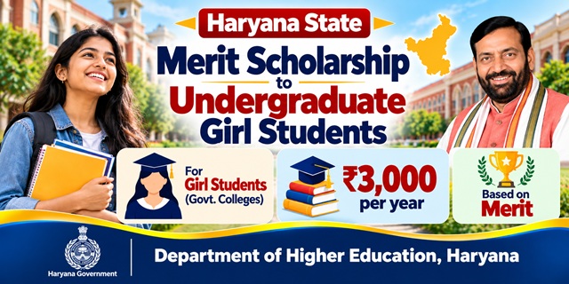 Haryana State Merit Scholarship to Undergraduate Girl Students Image