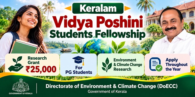 Keralam Vidya Poshini students fellowship Scheme Image