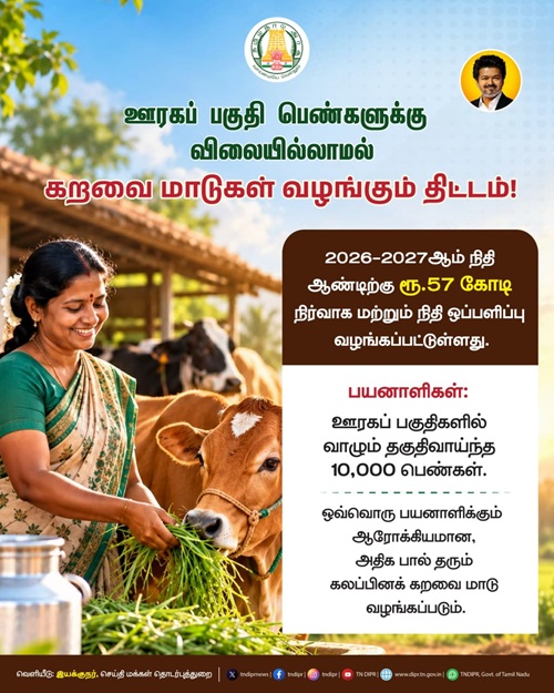 TN Free Milch Cow Distribution Scheme Info