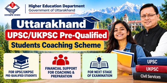 Uttarakhand UPSC UKPSC pre-qualified students coaching scheme Image